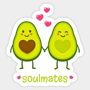 Avocado Soulmates Sticker